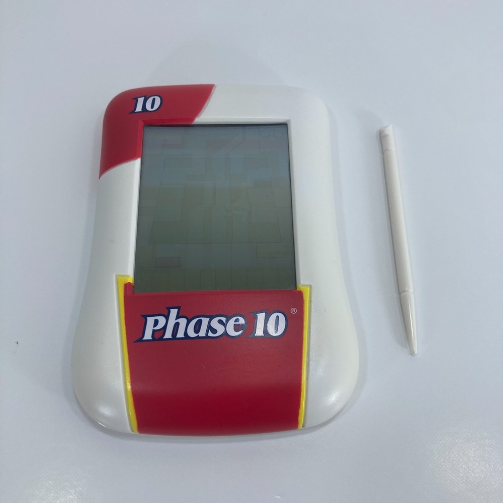 Phase 10 Electronic Handheld Travel Card Game w/Stylus‎ Techno Source TESTED